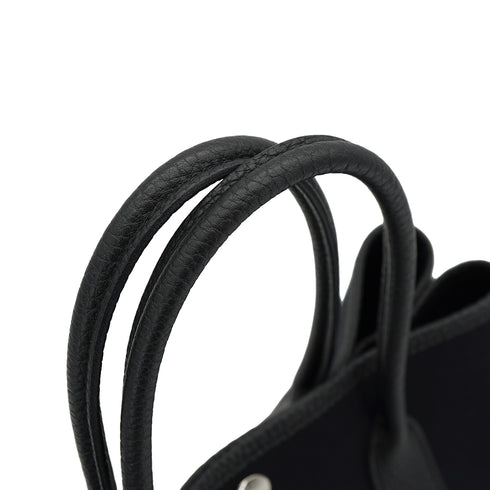 HERMES GARDEN PARTY TPM BLACK TOILE MILITAIRE HAND BAG 2018 C STAMP 90327072