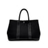 HERMES GARDEN PARTY TPM BLACK TOILE OFFICIER BUFFLE SKIPPER HAND SHOULDER BAG 2004 SQUARE H 90314341