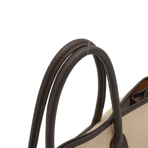HERMES GARDEN PARTY TPM MARRON TOILE H HAND BAG 2014 SQUARE R 90346656