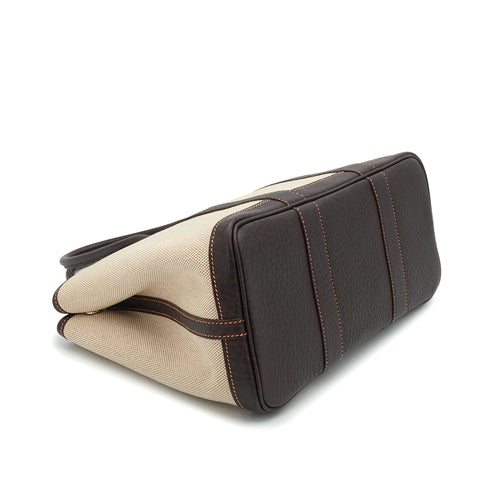 HERMES GARDEN PARTY TPM MARRON TOILE H HAND SHOULDER BAG 2005 SQUARE I 90335152