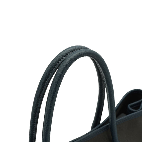 HERMES GARDEN PARTY TPM VERT DE GRIS BLUE DE PRUSSE TOILE CHEVRON VEAU NEGONDA HAND BAG 2015 T STAMP 90341719