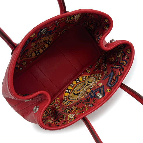 HERMES GARDEN TWILLY TTPM VERMILION SWIFT HAND BAG 2006 SQUARE J 90315018