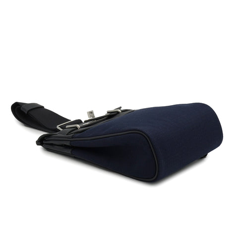 HERMES HAC A DOS PM CABAN BLEU MARINE TOILE BIVOUAC CANVAS VEAU SWIFT SHOULDER BAG 2024 W STAMP PALLADIUM HARDWARE 90339211