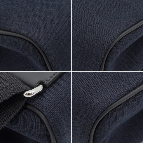 HERMES HAC A DOS PM CABAN BLEU MARINE TOILE BIVOUAC CANVAS VEAU SWIFT SHOULDER BAG 2024 W STAMP PALLADIUM HARDWARE 90339211