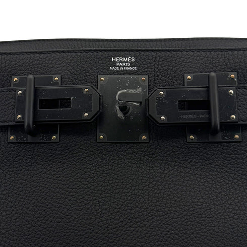 HERMES HAC A DOS PM SO BLACK TOGO SHOULDER BAG 2025 K STAMP BLACK HARDWARE 90317775