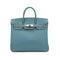 HERMES HAUT A COURROIES 28 BLUE JEAN VEAU EPSOM HAND BAG 2007 SQUARE K PALLADIUM HARDWARE 90347755