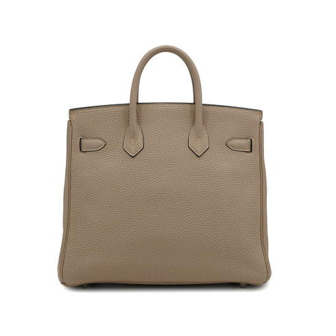 HERMES HAUT A COURROIES 28 GRIS TOURTERELLE TOGO HAND BAG 2005 SQUARE I 90333189