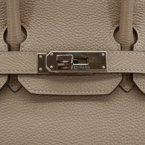 HERMES HAUT A COURROIES 28 GRIS TOURTERELLE TOGO HAND BAG 2005 SQUARE I 90333189