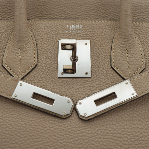HERMES HAUT A COURROIES 28 GRIS TOURTERELLE TOGO HAND BAG 2005 SQUARE I 90333189