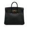 HERMES HAUT A COURROIES 32 BLACK ARDENNES HAND BAG 1995 CIRCLE Y GOLD HARDWARE 90334260