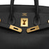 HERMES HAUT A COURROIES 32 BLACK ARDENNES HAND BAG 1995 CIRCLE Y GOLD HARDWARE 90334260
