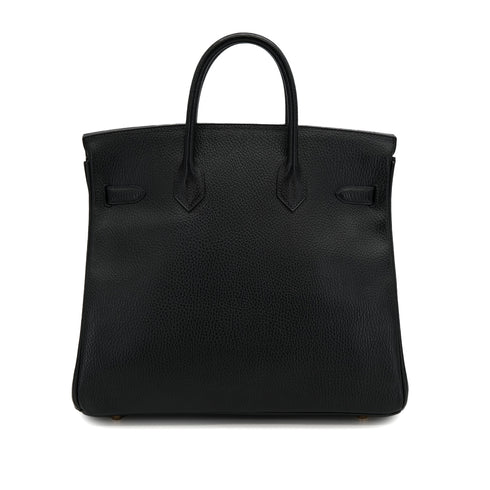 HERMES HAUT A COURROIES 32 BLACK ARDENNES HAND BAG 1996 CIRCLE Z GOLD HARDWARE 90323447