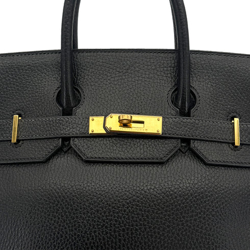 HERMES HAUT A COURROIES 32 BLACK ARDENNES HAND BAG 1996 CIRCLE Z GOLD HARDWARE 90323447