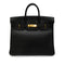 HERMES HAUT A COURROIES 32 BLACK ARDENNES HAND BAG 1996 CIRCLE Z GOLD HARDWARE 90344865