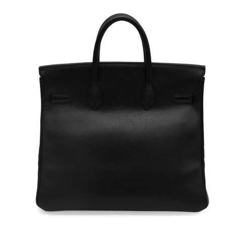 HERMES HAUT A COURROIES 32 BLACK ARDENNES HAND BAG 1996 CIRCLE Z GOLD HARDWARE 90344865