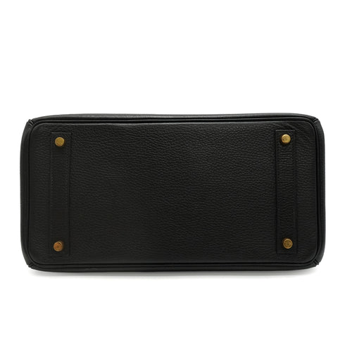 HERMES HAUT A COURROIES 32 BLACK ARDENNES HAND BAG 1996 CIRCLE Z GOLD HARDWARE 90344865