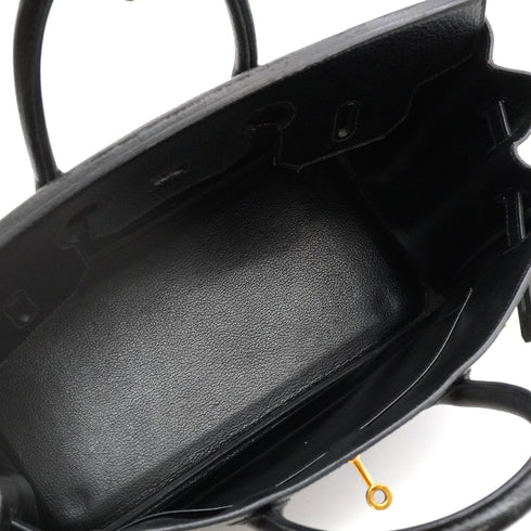 HERMES HAUT A COURROIES 32 BLACK ARDENNES HAND BAG 1996 CIRCLE Z GOLD HARDWARE 90344865