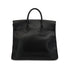 HERMES HAUT A COURROIES 32 BLACK BLANCCASSE OSTRICH BOXCALF HAND BAG 1995 CIRCLE Y GOLD HARDWARE 90325603