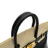 HERMES HAUT A COURROIES 32 BLACK BLANCCASSE OSTRICH BOXCALF HAND BAG 1995 CIRCLE Y GOLD HARDWARE 90325603
