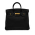 HERMES HAUT A COURROIES 32 BLACK TOGO HAND BAG 2004 SQUARE H GOLD HARDWARE 90345055