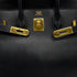 HERMES HAUT A COURROIES 32 BLACK VEAU GULLIVER HAND BAG 1993 CIRCLE W GOLD HARDWARE 90317849