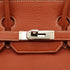 HERMES HAUT A COURROIES 32 BRIQUE CHEVRE HAND BAG 2006 SQUARE J PALLADIUM HARDWARE 90340497
