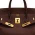 HERMES HAUT A COURROIES 32 HABANA COURCHEVEL HAND BAG 1995 CIRCLE Y GOLD HARDWARE 90340451