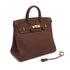HERMES HAUT A COURROIES 32 MARRON FONCE TOGO HAND BAG 1997 SQUARE A GOLD HARDWARE 90332560