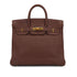 HERMES HAUT A COURROIES 32 MARRON FONCE TOGO HAND BAG 1997 SQUARE A GOLD HARDWARE 90332560