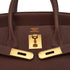 HERMES HAUT A COURROIES 32 MARRON FONCE TOGO HAND BAG 1997 SQUARE A GOLD HARDWARE 90332560