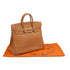 HERMES HAUT A COURROIES 32 NATURAL VEAU BARENIA HAND BAG 1997 SQUARE A GOLD HARDWARE 90346640