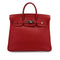 HERMES HAUT A COURROIES 32 ROUGE CASAQUE COUCHEVEL HAND BAG 2000 SQUARE D SILVER HARDWARE 90341716