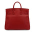 HERMES HAUT A COURROIES 32 ROUGE CASAQUE COUCHEVEL HAND BAG 2000 SQUARE D SILVER HARDWARE 90341716