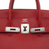 HERMES HAUT A COURROIES 32 ROUGE CASAQUE COUCHEVEL HAND BAG 2000 SQUARE D SILVER HARDWARE 90341716