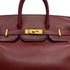 HERMES HAUT A COURROIES 32 ROUGE H BOXCALF HAND BAG 2002 SQUARE F GOLD HARDWARE 90314404
