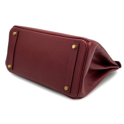 HERMES HAUT A COURROIES 32 ROUGE H COUCHEVEL HAND BAG 2000 SQUARE D GOLD HARDWARE 90324285