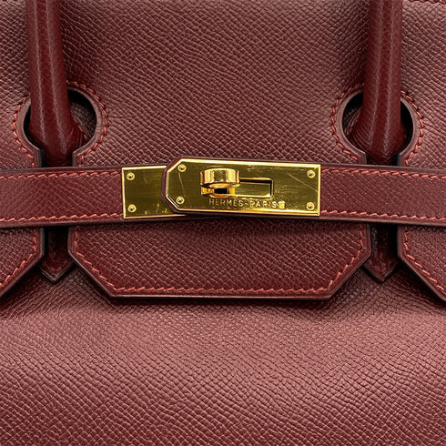 HERMES HAUT A COURROIES 32 ROUGE H COUCHEVEL HAND BAG 2000 SQUARE D GOLD HARDWARE 90324285
