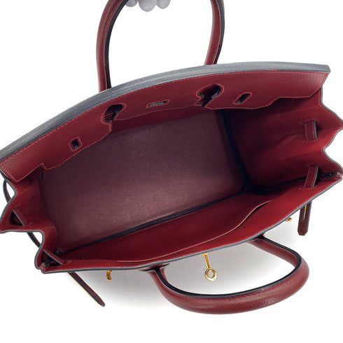HERMES HAUT A COURROIES 32 ROUGE H COUCHEVEL HAND BAG 2000 SQUARE D GOLD HARDWARE 90324285