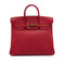 HERMES HAUT A COURROIES 32 ROUGE VIF FJORD HAND BAG 1993 CIRCLE W GOLD HARDWARE 90326656