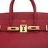 HERMES HAUT A COURROIES 32 ROUGE VIF FJORD HAND BAG 1993 CIRCLE W GOLD HARDWARE 90326656