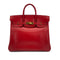 HERMES HAUT A COURROIES 32 ROUGE VIF BOXCALF HAND BAG 1996 CIRCLE Z GOLD HARDWARE 90323448