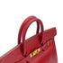 HERMES HAUT A COURROIES 32 ROUGE VIF BOXCALF HAND BAG 1996 CIRCLE Z GOLD HARDWARE 90323448
