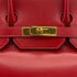 HERMES HAUT A COURROIES 32 ROUGE VIF BOXCALF HAND BAG 1996 CIRCLE Z GOLD HARDWARE 90323448