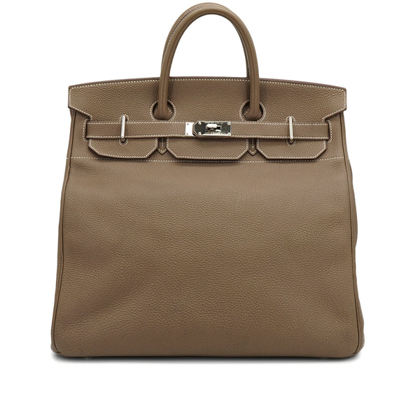 HERMES HAUT A COURROIES 40 ETOUPE TOGO HAND BAG 2015 T STAMP PALLADIUM HARDWARE 90326669