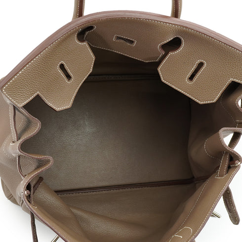 HERMES HAUT A COURROIES 40 ETOUPE TOGO HAND BAG 2015 T STAMP PALLADIUM HARDWARE 90326669