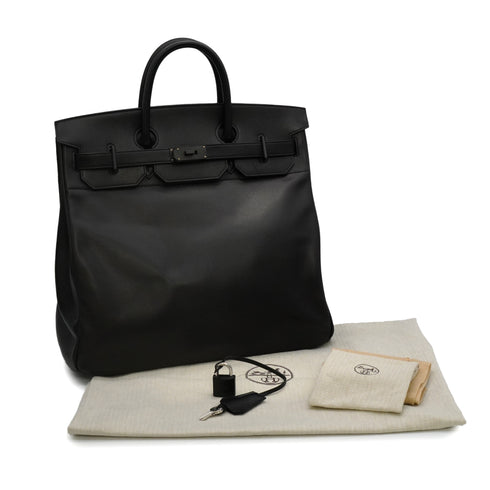 HERMES HAUT A COURROIES 40 SO BLACK EVERGRAIN HAND BAG 2026 G STAMP BLACK HARDWARE 90344574