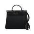 HERMES HER BAG ZIP PM 31 BLACK VACHE HUNTER TOILE MILITAIRE TOTE SHOULDER BAG 2023 B STAMP 90326732