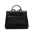 HERMES HER BAG ZIP PM 31 BLACK VACHE HUNTER TOILE MILITAIRE TOTE SHOULDER BAG 2023 B STAMP 90326732
