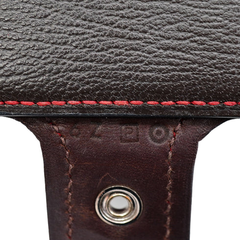 HERMES IRICO ELAN 32 ROUGE H EBENE BOX CALF VEAU SWIFT SHOULDER BAG 2012 SQUARE P PALLADIUM HARDWARE 90342997