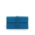HERMES JIGE DUO BLEU ZANZIBAR VEAU SWIFT CLUTCH BAG 2018 C STAMP 90338875